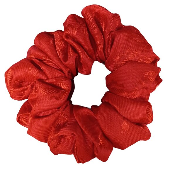 Elegant red satin scrunchie. Perfect for adding color to your day. Size mini - Picture 3 of 3